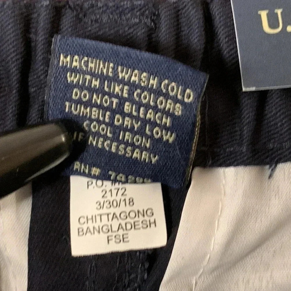 US Polo Navy Blue Boys School Uniform Shorts Toddler - Picture 5 of 6